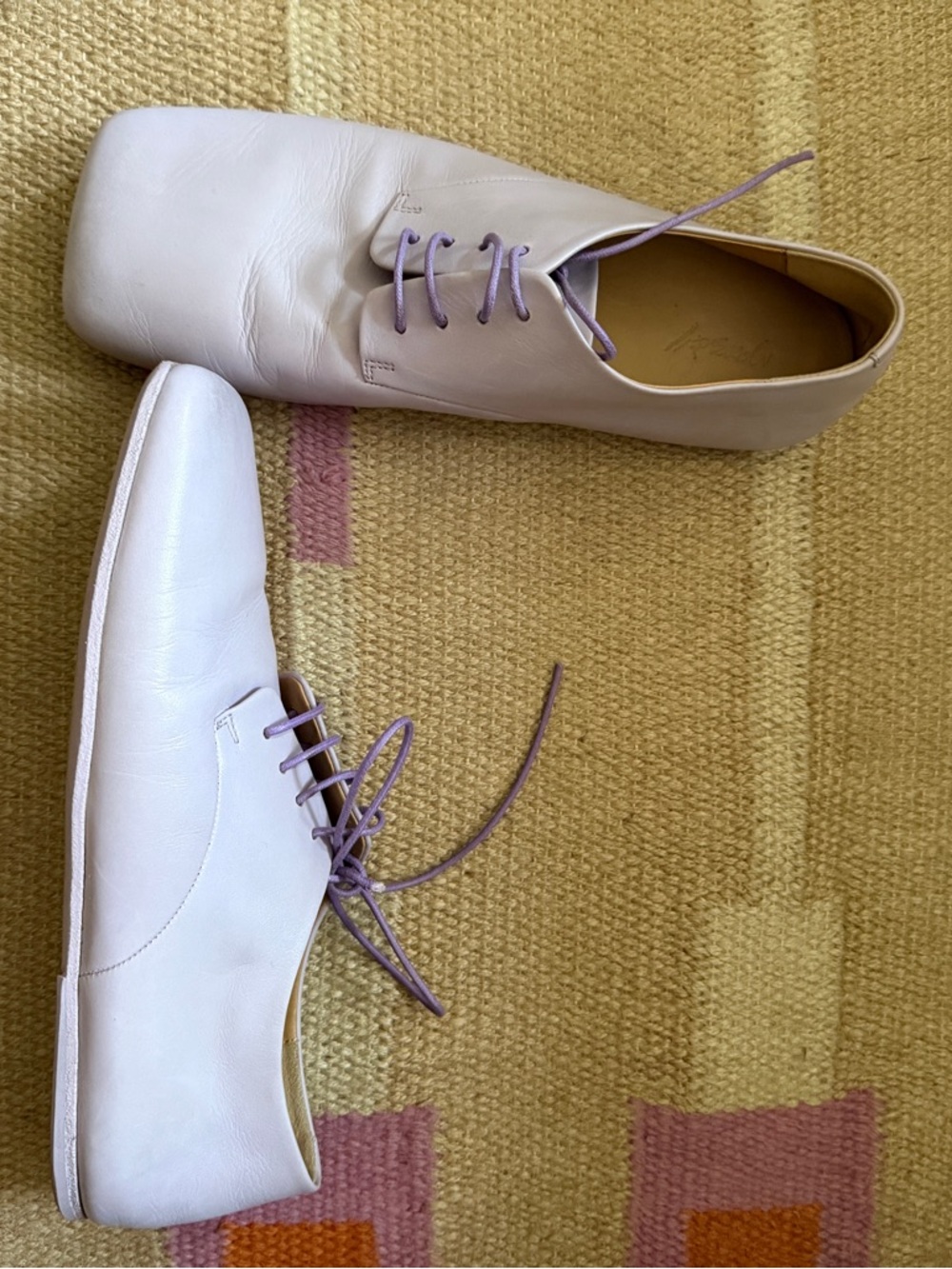 Authentic Marsell Lilac Leather Lace-Up Flat, Size 39 (excellent condition) - Picture 4 of 4